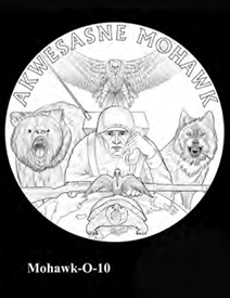 St Regis Mohawk Tribe Code Talker Congressional Gold Medal design candidate, obverse 10