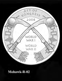 St Regis Mohawk Tribe Code Talker Congressional Gold Medal design candidate, reverse 2