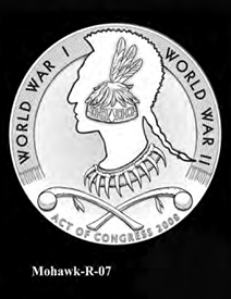 St Regis Mohawk Tribe Code Talker Congressional Gold Medal design candidate, reverse 7