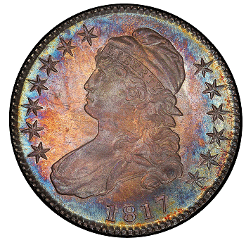 1817 Capped Bust Half Dollar. Overton-110a. Rarity-2. Mint State-67 (PCGS)