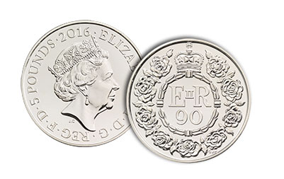 The Queen’s 90th Birthday 2016 UK £5 Coin