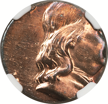 Undated Franklin Half -- Struck on a Type One Cent Planchet