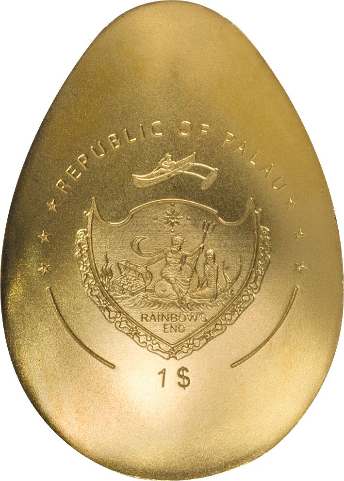 Golden Egg No. 2 - obverse. Coin Invest Trust, Mayer Mint, Palau
