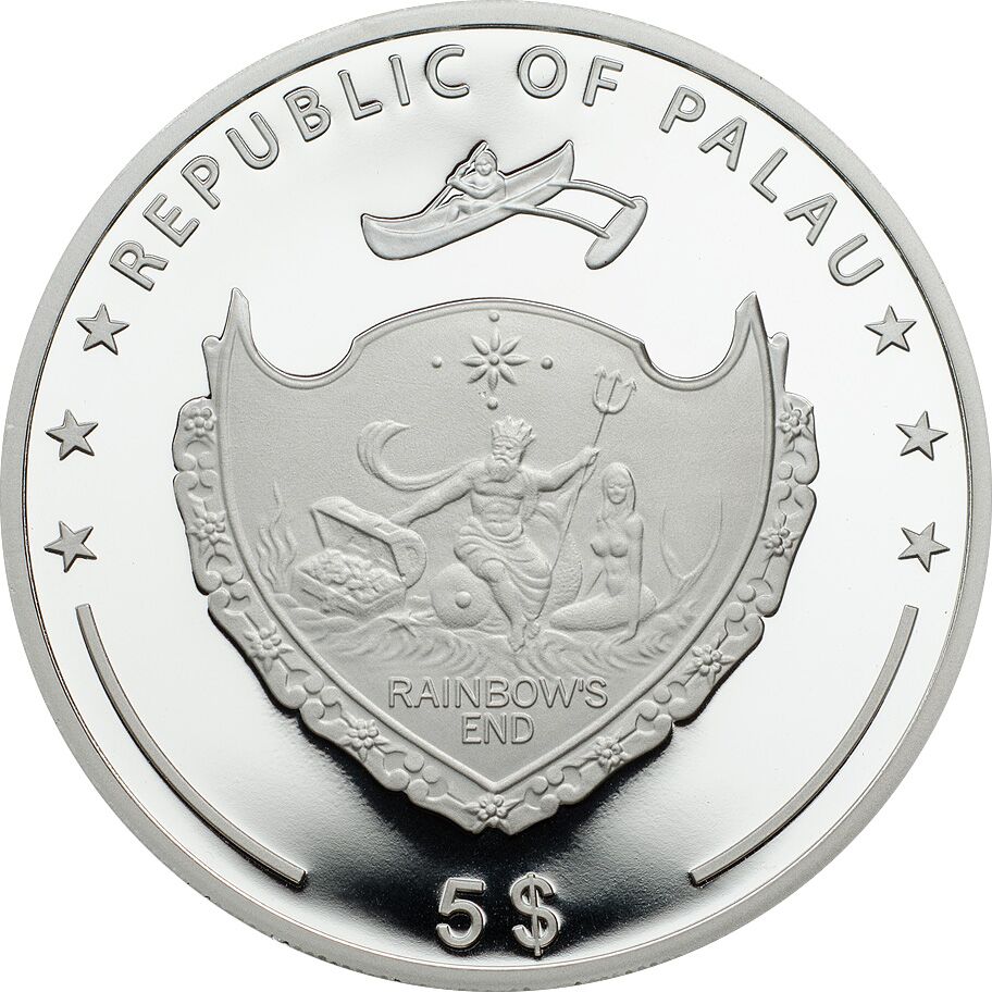 Coin Invest Trust $5 Silver coin, Palau obverse
