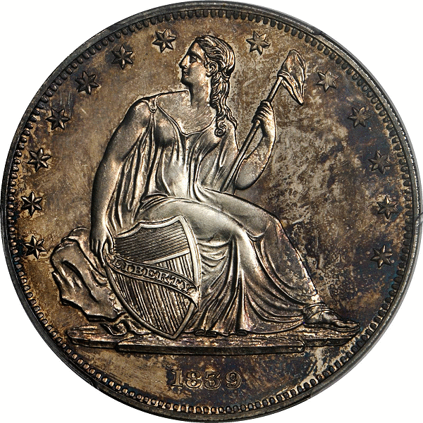 Judd-104 Gobrecht silver dollar
