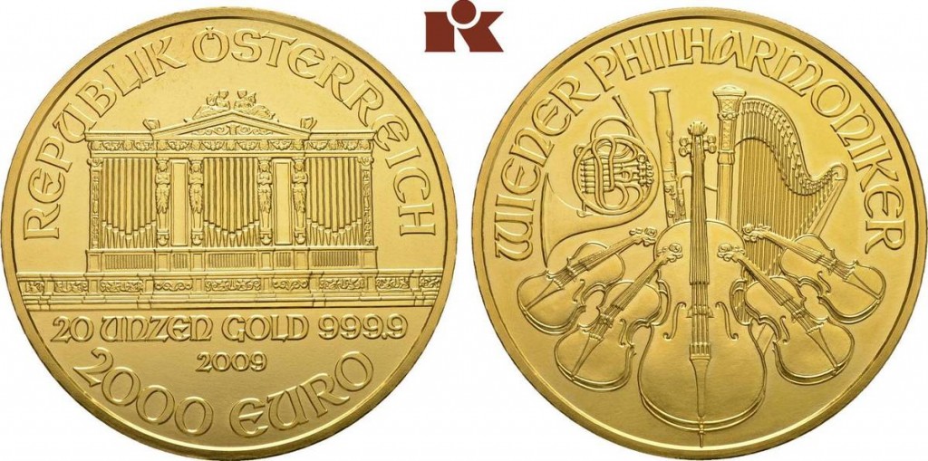 Austrian Mint 20 oz gold Vienna Philharmonic, MA Shops