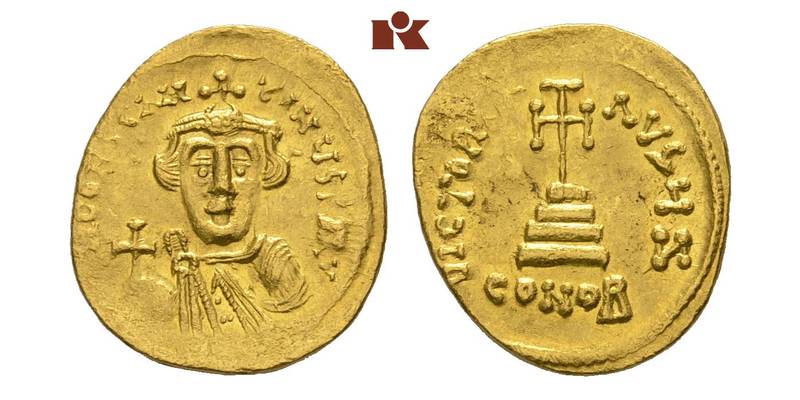 Byzantinum. Constans II, 641-668. Solidus, 641/646, Constantinopolis, 7. Offizin.