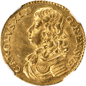 SWEDEN. Ducat, 1677. Stockholm Mint. Karl XI (1660-97)