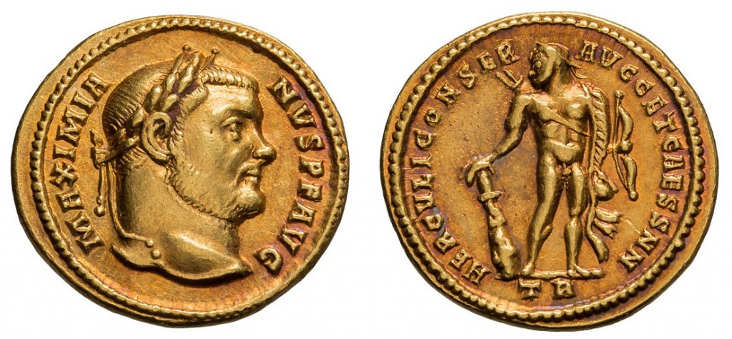 Roman, gold aureus of Maximianus
