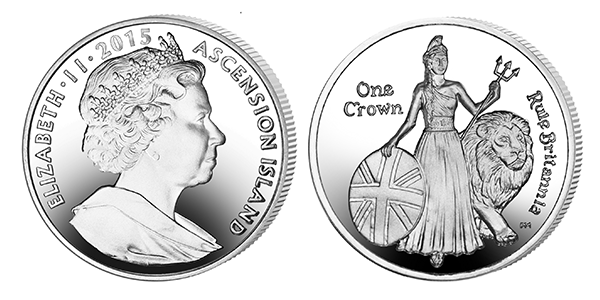 Ascension Island 2015 silver Britannia Pobjoy Mint