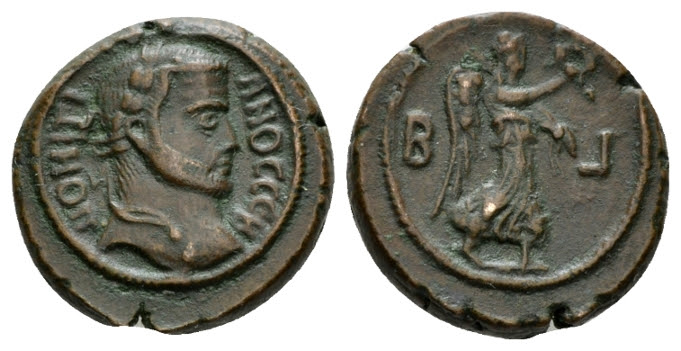 Egypt, Alexandria Domitius Domitianus Usurper (ruled 297-298). Tetradrachm 297-298 (year 2).