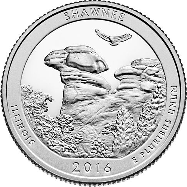 2016 america the beautiful shawnee national forest 5 oz silver uncirculated coin