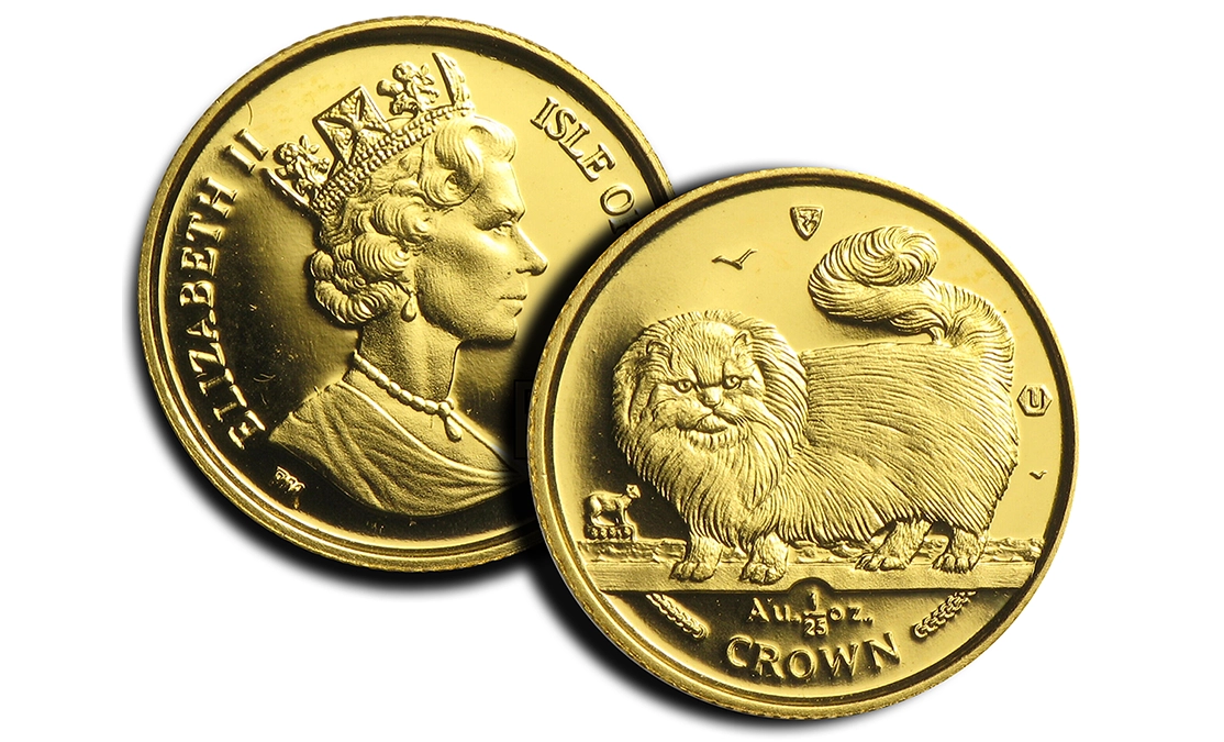 An Image of the front and back of a Pobjoy Mint Gold Bullion coin.