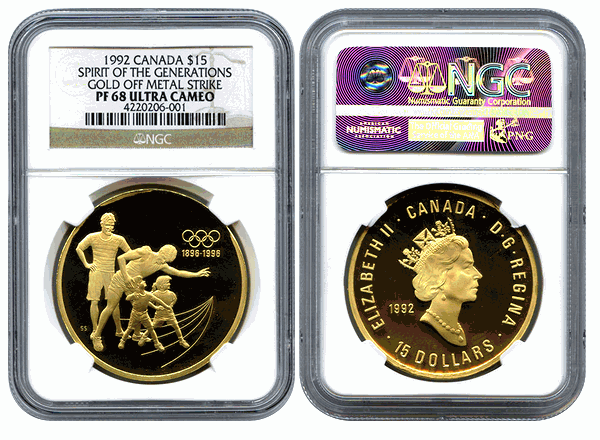 1992 $15 special gold striking