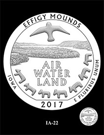 2017 Effigy Mounds National Monument America the Beautiful Quarter coin design candidate