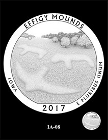 2017 Effigy Mounds National Monument America the Beautiful Quarter coin design candidate