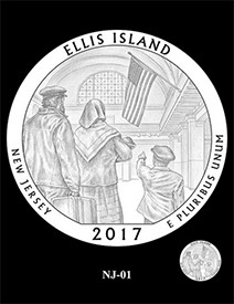 2017 Ellis Island (Statue of Liberty National Monument) - New Jersey America the Beautiful Quarter