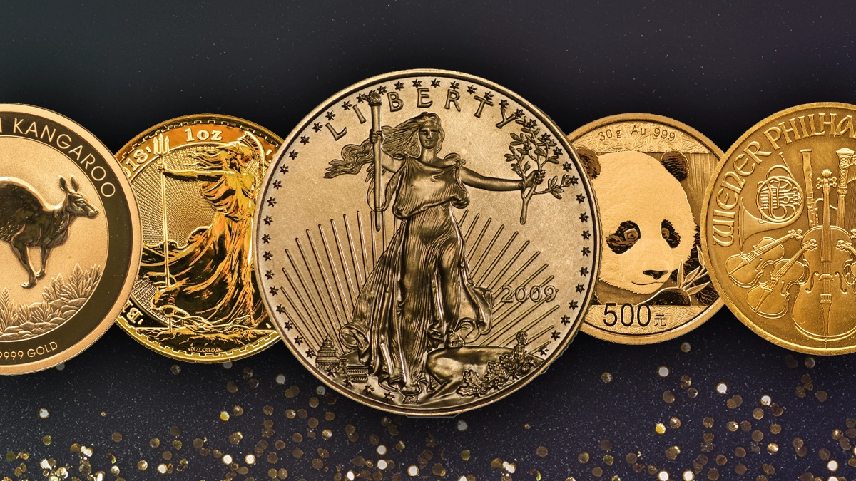 An image of an array of popular gold bullion coins. Image: Adobe Stock / CoinWeek.