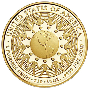 Reverse, 2016 Patricia "Pat" Nixon First Spouse 1/2 oz Gold Coin, Proof and Uncirculated. Courtesy U.S. Mint