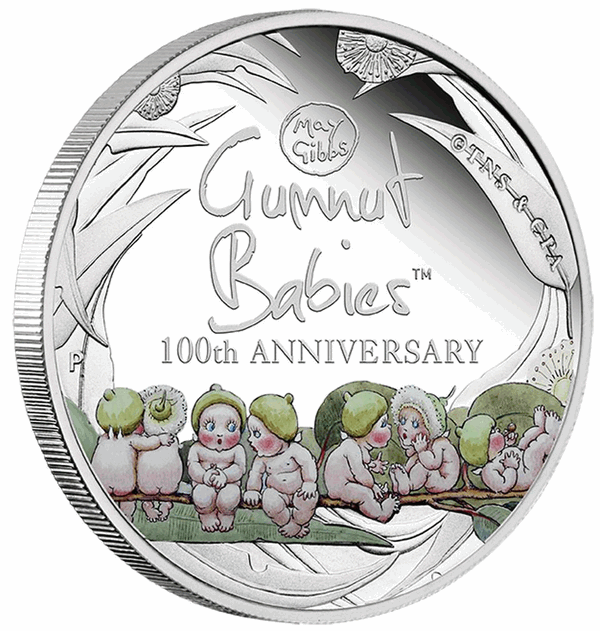 Perth Mint May Gibbs' Gumnut Babies centenary Silver Collector Coin