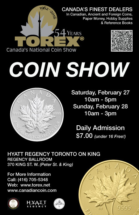 TOREX Coin Show 2016 flyer
