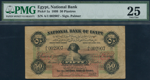 National Bank of Egypt, 50 piastres banknote, 1 January 1899