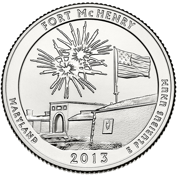 United States Mint 2013 America the Beautiful Quarters - Fort McHenry