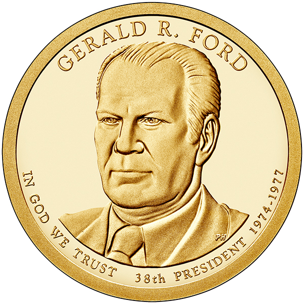 United States Mint 2016 Gerald R. Ford Presidential $1 Coin, obverse
