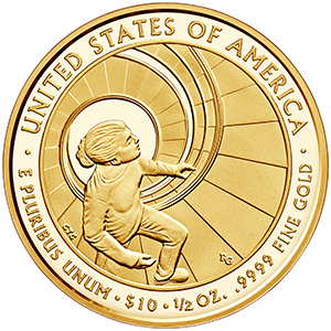 reverse, United States 2016 Betty Ford First Spouse $10 Gold Coin