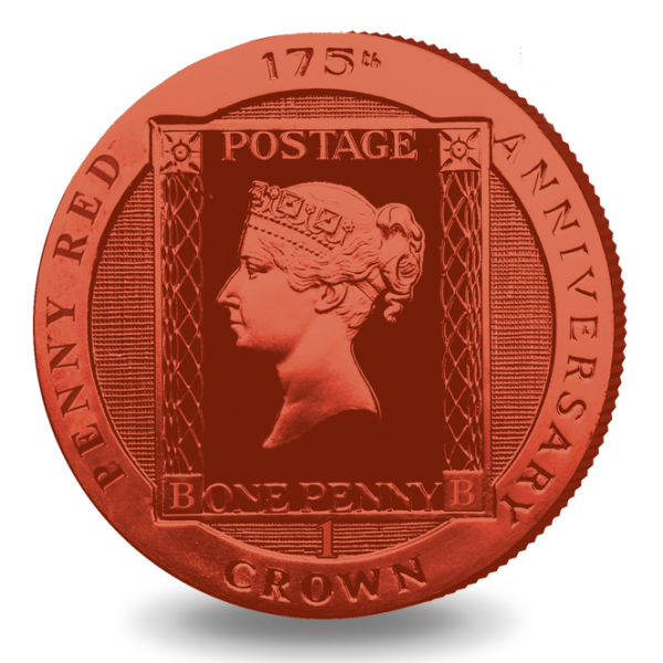 reverse, Ascension Island 2016 Penny Red Stamp 175th Anniversary Coin