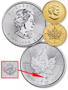 Canadian Silver & Gold Maple Leafs