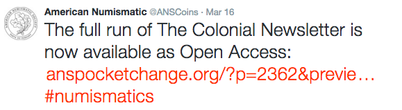 ANS twitter, Colonial Newsletter