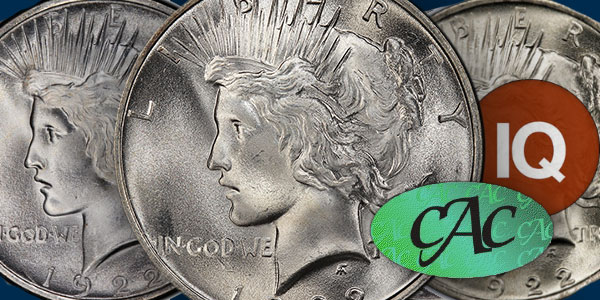 CoinWeek IQ - Analysis of Type Peace Dollar CAC-Certified Prices