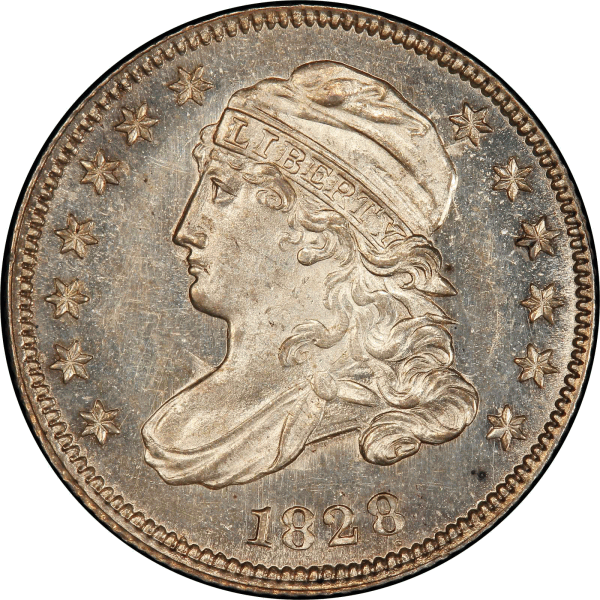1828 Capped Bust Dime. John Reich-1. Rarity-2. Small Date. Mint State-65+ (PCGS)
