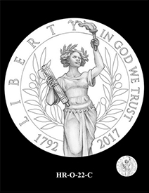 2017 American High Relief Gold Coin design candidate