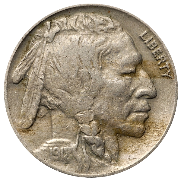 Counterfeit Coin Detection - Obverse, 1918/7-D Buffalo Nickel