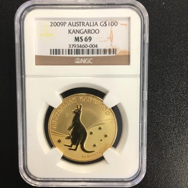 Counterfeit 1oz Gold Australian Kangaroo in NGC Holder