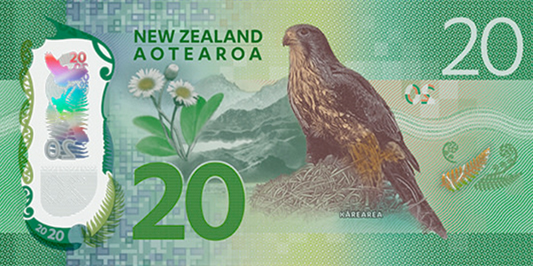 reverse, New Zealand 2016 Series 7 $20 banknote