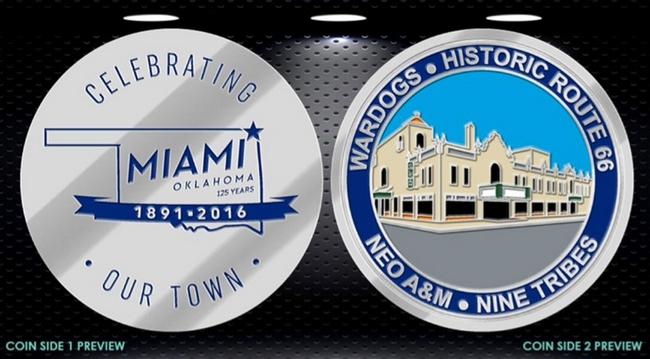 Miami, OK 125th Anniversary Coin
