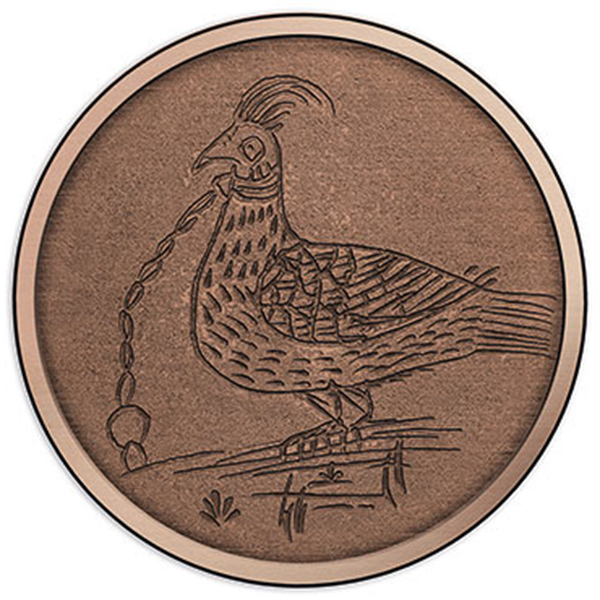 reverse, Australia 2016 Gaol Bird Convict Love Token $1 copper uncirculated coin