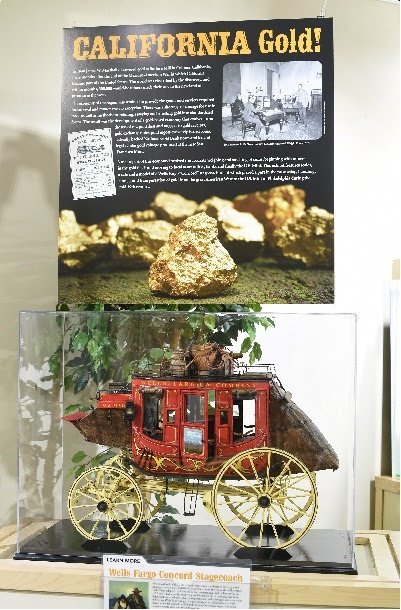 Model of a Wells Fargo Concord Stagecoach, courtesy of the ANA Money Museum