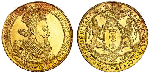 Polish Sigismund III Vasa 7 ducat gold coin. Image courtesy Spink and Son, Ltd.