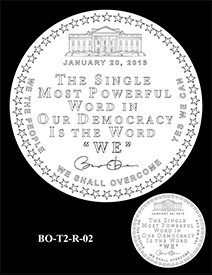 Barack Obama Presidential Medal design, first term (2009-2012). Image courtesy US Mint