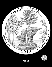 2018 Pictured Rocks National Lakeshore quarter design. Image courtesy US Mint