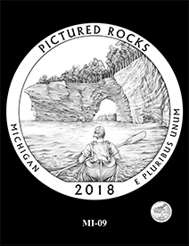 2018 Pictured Rocks National Lakeshore quarter design. Image courtesy US Mint