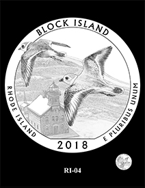 2018 Block Island National Wildlife Refuge design. Image courtesy US Mint