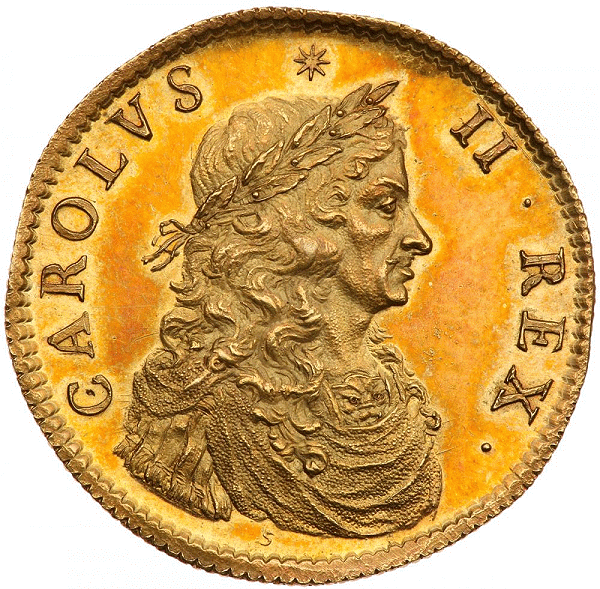 Great Britain. Charles II pattern gold Broad, 1660 PCGS Proof 63 Goldberg's Coin Auction