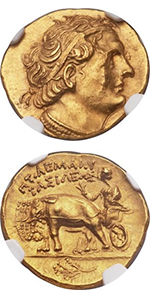 Ptolemy I Soter gold stater. Image courtesy Heritage Auctions