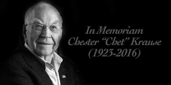 In Memoriam: Chester “Chet” Krause, 1923-2016