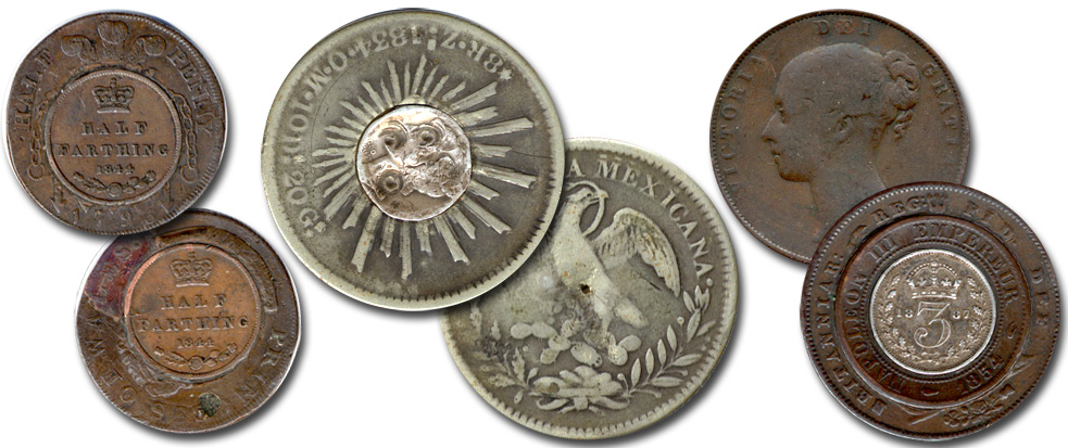 Double and Triple Denomination Error Coins. Images Courtesy Stack's Bowers